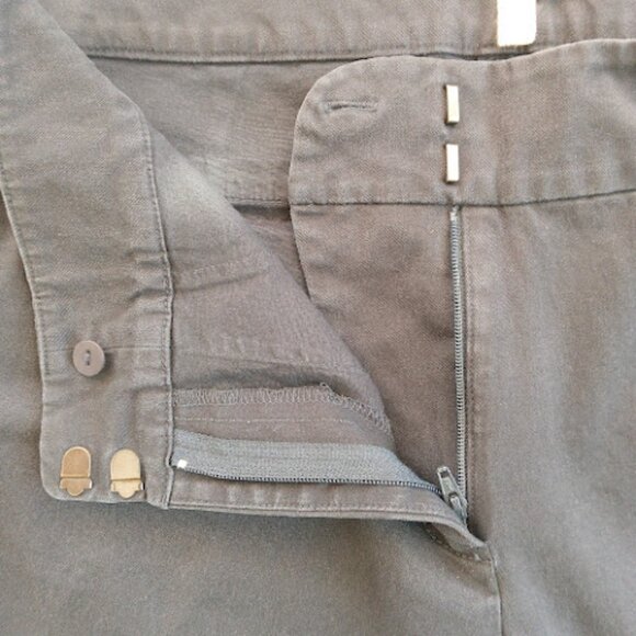 EILEEN FISHER Organic Cotton Navy Classic Straight Leg Relaxed Fit Womens Pant S - Picture 7 of 15